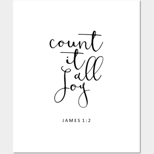 Bible Verse - Count It All Joy Posters and Art